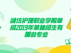 潍坊护理职业学院单招2019年单独招生有哪些专业-山东单招网