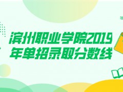 滨州职业学院2019年单招录取分数线-山东单招网
