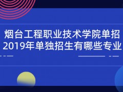 烟台工程职业技术学院单招2019年单独招生有哪些专业-山东单招网