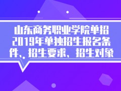 山东商务职业学院单招2019年单独招生报名条件、招生要求、招生对象-山东单招网