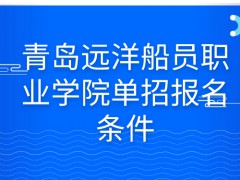 青岛远洋船员职业学院单招报名条件-山东单招网