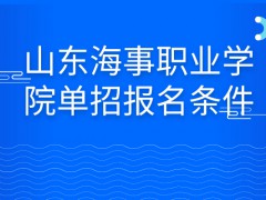 山东海事职业学院单招报名条件-山东单招网