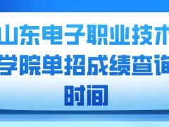 山东电子职业技术学院单招成绩查询时间-山东单招网