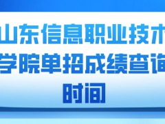 山东信息职业技术学院单招成绩查询时间-山东单招网