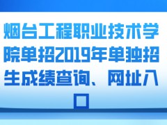 烟台工程职业技术学院单招2019年单独招生成绩查询、网址入口-山东单招网