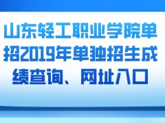 山东轻工职业学院单招2019年单独招生成绩查询、网址入口-山东单招网