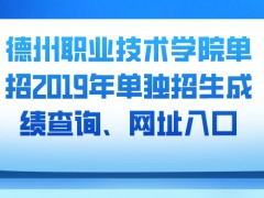 德州职业技术学院单招2019年单独招生成绩查询、网址入口-山东单招网