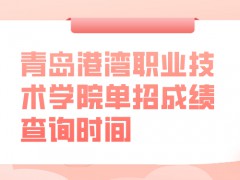 青岛港湾职业技术学院单招成绩查询时间-山东单招网