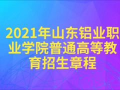 2021年山东铝业职业学院普通高等教育招生章程-山东单招网