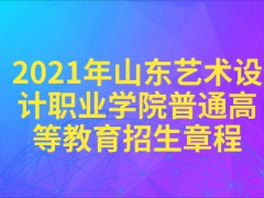 2021年山东艺术设计职业学院普通高等教育招生章程-山东单招网