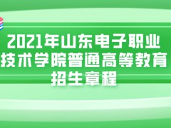 2021年山东电子职业技术学院普通高等教育招生章程-山东单招网