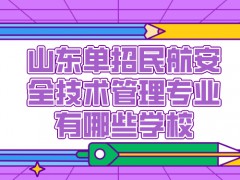 山东单招民航安全技术管理专业有哪些学校-山东单招网