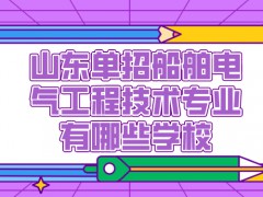 山东单招船舶电气工程技术专业有哪些学校-山东单招网