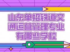 山东单招铁道交通运营管理专业有哪些学校-山东单招网