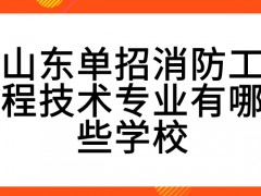 山东单招消防工程技术专业有哪些学校-山东单招网