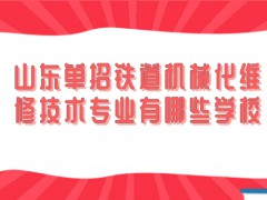 山东单招铁道机械化维修技术专业有哪些学校-山东单招网