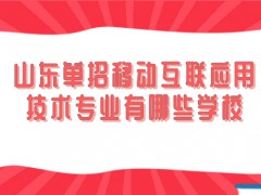 山东单招移动互联应用技术专业有哪些学校-山东单招网