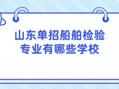 山东单招船舶检验专业有哪些学校-山东单招网