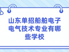 山东单招船舶电子电气技术专业有哪些学校-山东单招网