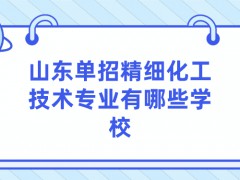 山东单招精细化工技术专业有哪些学校-山东单招网