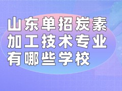 山东单招炭素加工技术专业有哪些学校-山东单招网