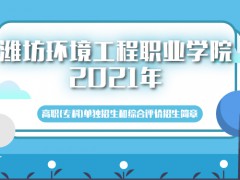 潍坊环境工程职业学院2021年高职(专科)单独招生和综合评价招生简章