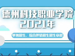 德州科技职业学院2021年单独招生、综合评价招生招生章程