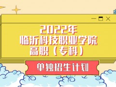 2022年临沂科技职业学院高职（专科）单独招生计划