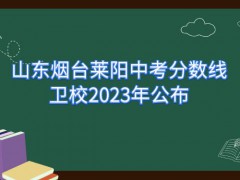 山东烟台莱阳中考分数线卫校2023年公布