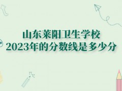 山东莱阳卫生学校2023年的分数线是多少分