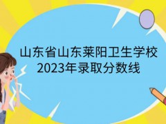 山东省山东莱阳卫生学校2023年录取分数线