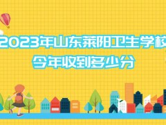 2023年山东莱阳卫生学校今年收到多少分