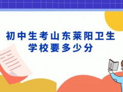 初中生考山东莱阳卫生学校要多少分