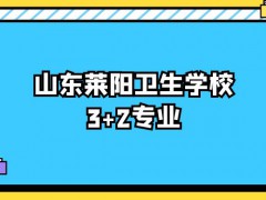 山东莱阳卫生学校3+2专业