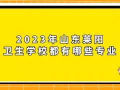 2023年山东莱阳卫生学校都有哪些专业