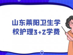 山东莱阳卫生学校护理3+2学费