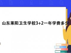 山东莱阳卫生学校32一年学费多少