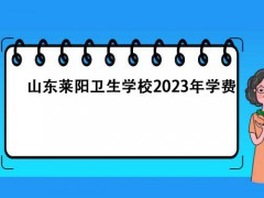 山东莱阳卫生学校2023年学费