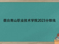 烟台南山职业技术学院2023分数线