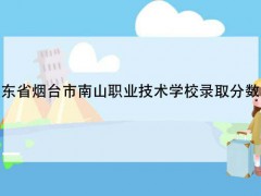 山东省烟台市南山职业技术学校录取分数线