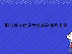 烟台城乡建设学校都分哪些专业