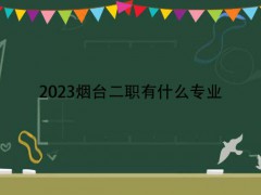 2023烟台二职有什么专业