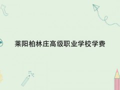 莱阳柏林庄高级职业学校学费