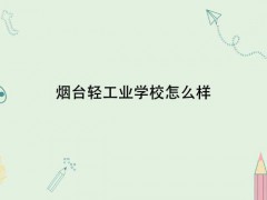 烟台轻工业学校怎么样