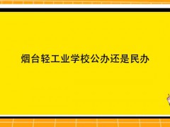 烟台轻工业学校公办还是民办