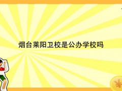 烟台莱阳卫校是公办学校吗